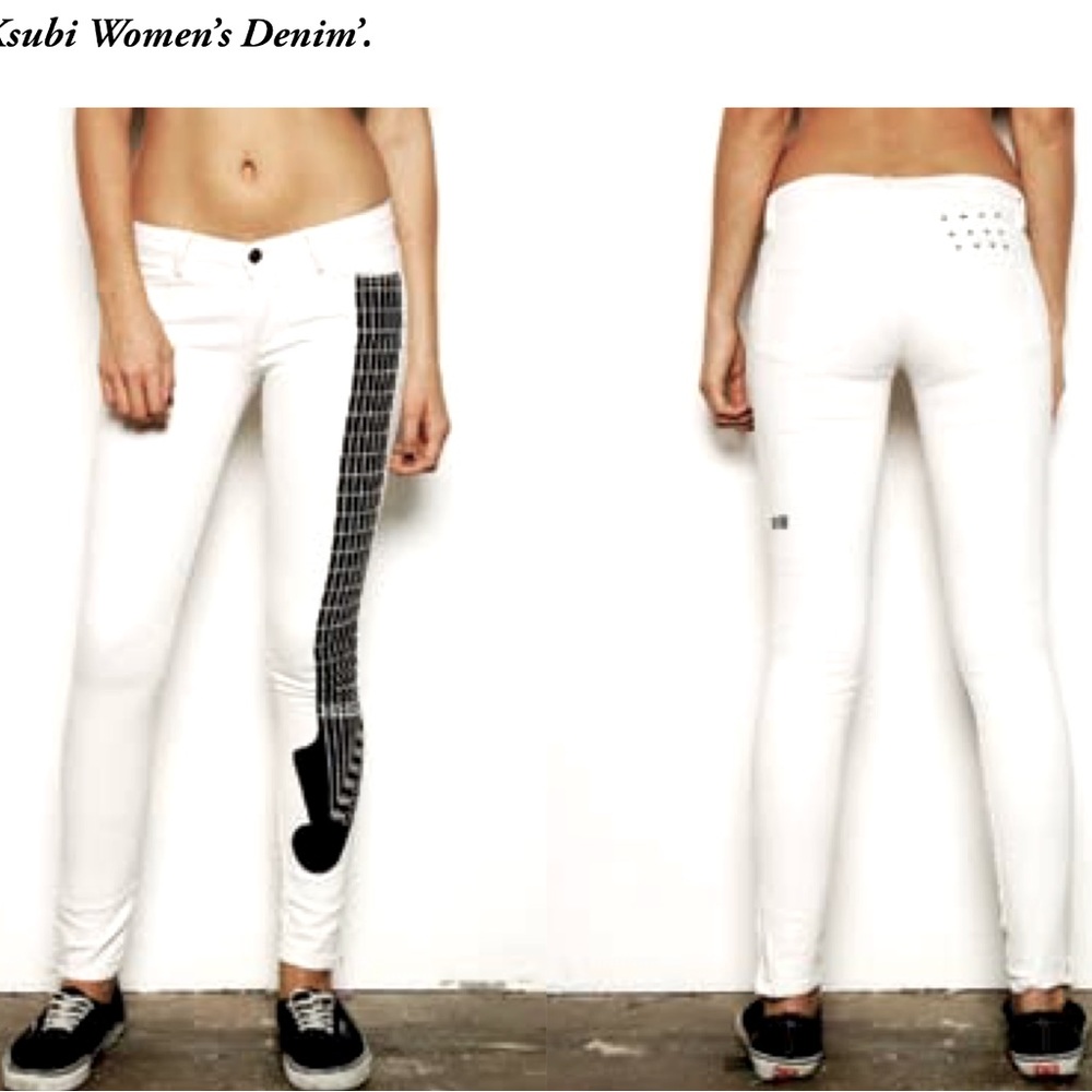 JEREMY SCOTT X KSUBI JEANS NWT GUITAR PRINT RARE JEANS 29